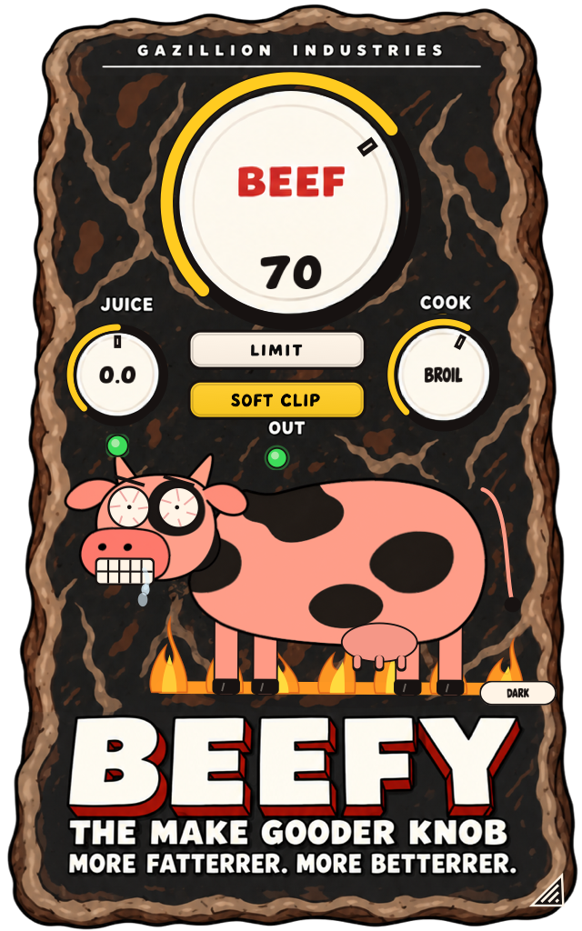 BEEFY in its blackened finish