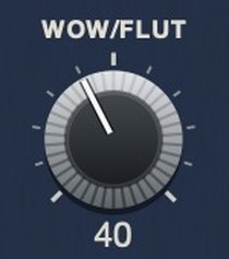 The WOW/FLUT knob set to 40.